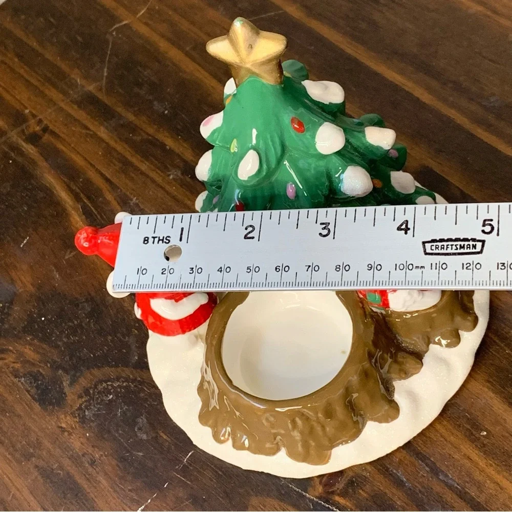 Partylite Festive Merry Mouse‎ Tealite Holder.